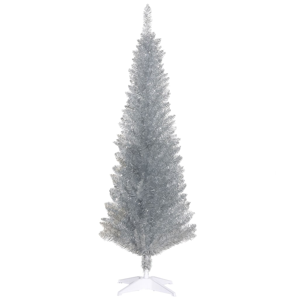 5FT Artificial Slim Pencil Christmas Tree with 294 Realistic Branch Tips and Plastic Stand