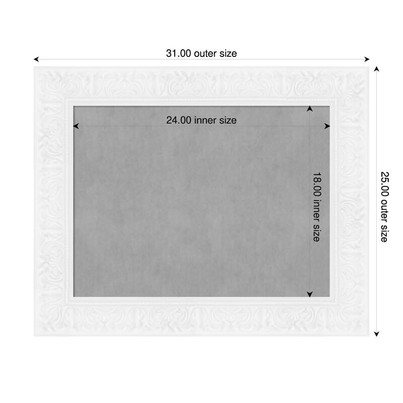 Amanti Art Luxe Black Framed - 31 x 25 in - Luxe White