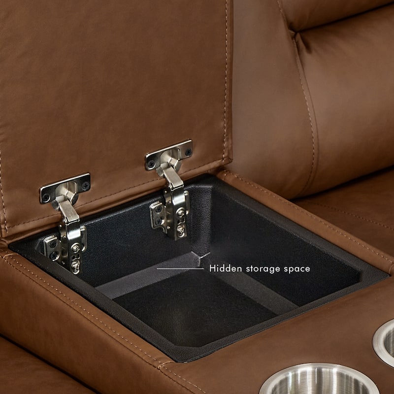 3-Piece Faux Leather Modular Design Power Recliner Sofa Set with USB&USB-C Charging