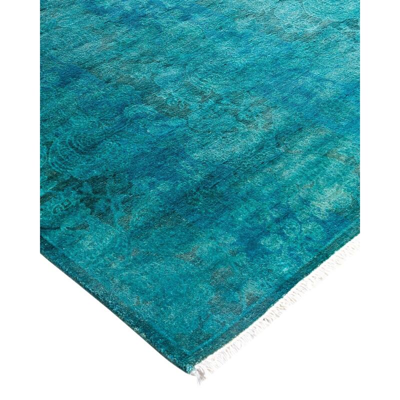 Contemporary Overdyed Wool Hand Knotted Runner - 2' 8" x 7' 10"