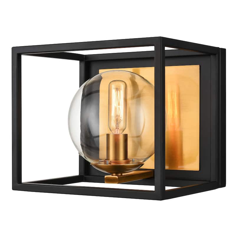 Light Society Vinn 1-Light Vanity Light - Black/Brushed Brass