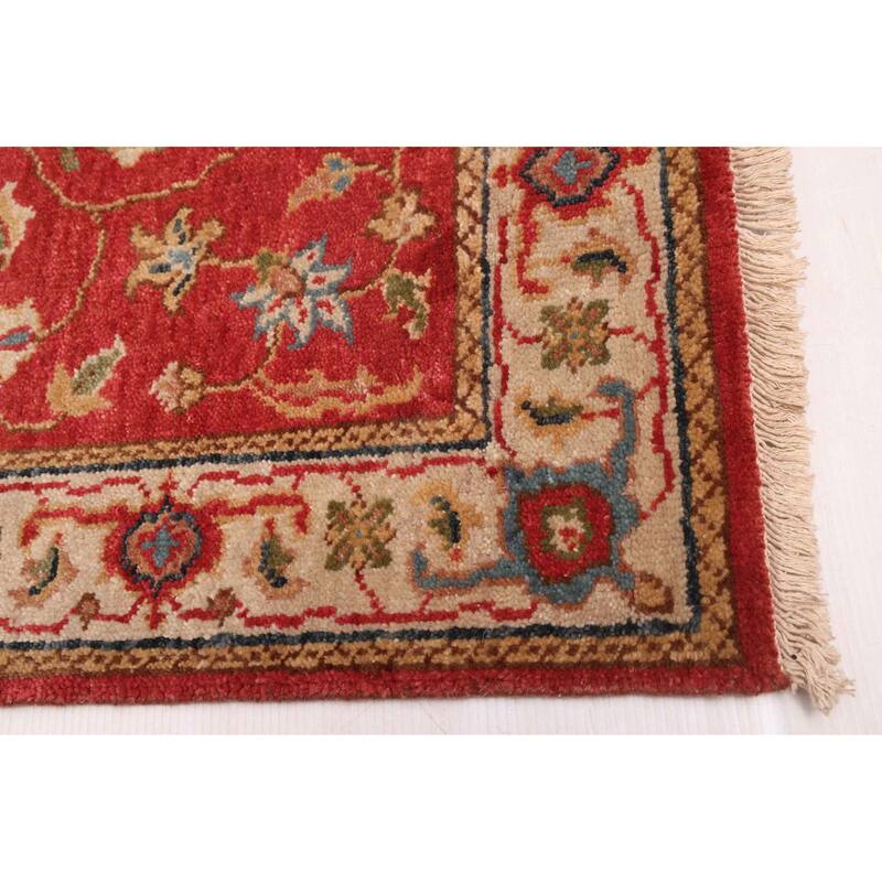 ECARPETGALLERY Hand-knotted Finest Oushak Red Wool Rug - 2'6 x 8'0
