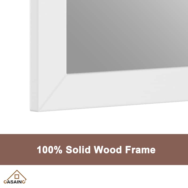 CASAINC 36in Solid Wood Framed Mirror in Multiple Color Frames