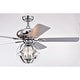 preview thumbnail 3 of 14, Dazy 48 Inch Chrome Finish Glam Ceiling Fan with Remote