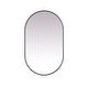 preview thumbnail 1 of 9, Elegant Lighting MR2A3660 Asha 36" W x 60" H Oval Framed Bathroom Black