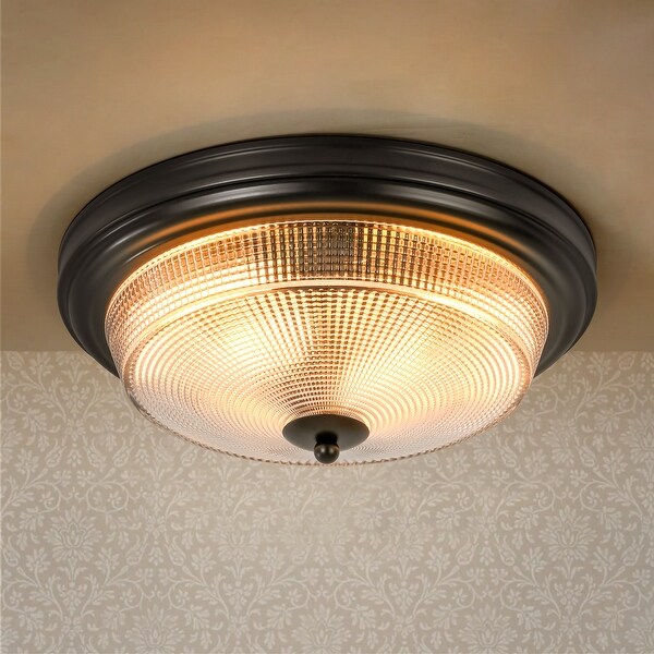 Rennnsan 2-Light Modern Vintage Black Cone Textured Prismatic