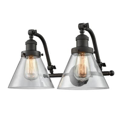 Innovations Lighting Large Cone 2 Light 18" Wide Bathroom Vanity Light