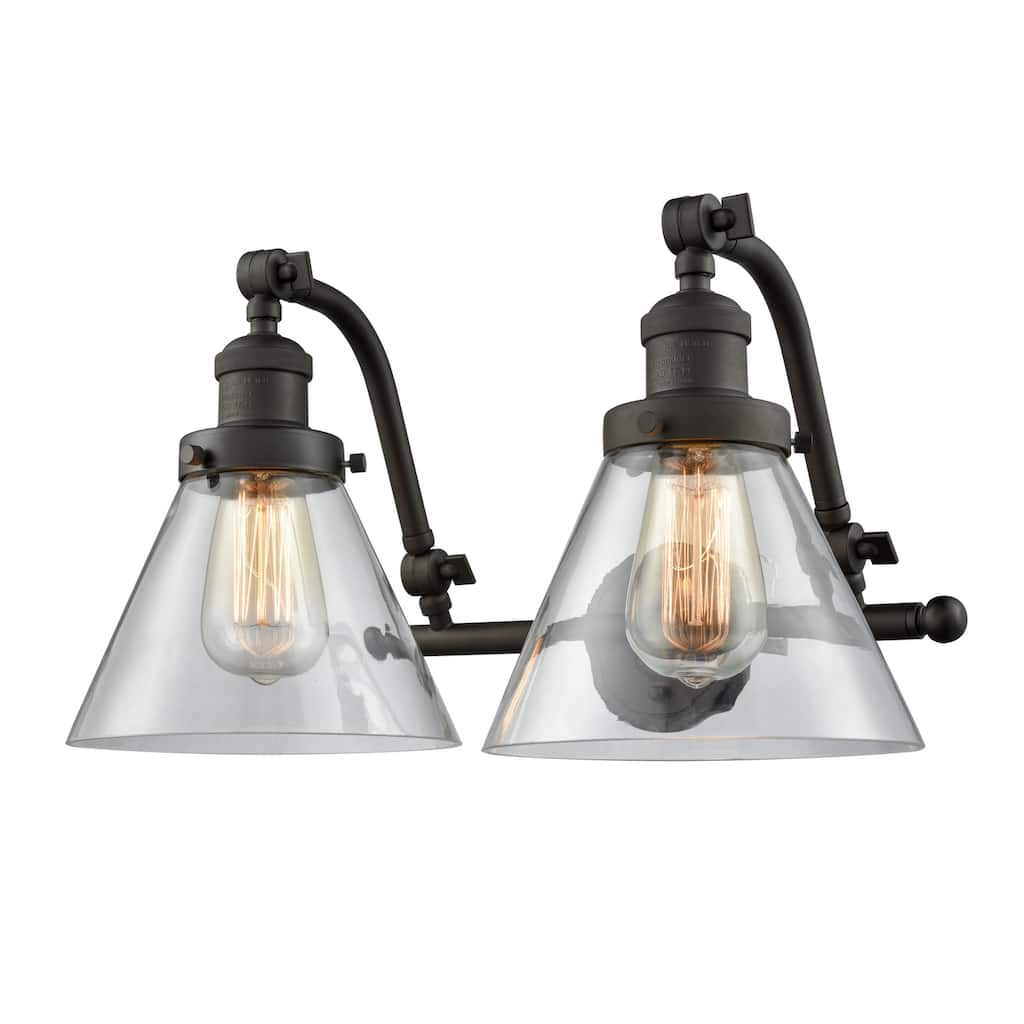 Innovations Lighting Large Cone 2 Light 18" Wide Bathroom Vanity Light