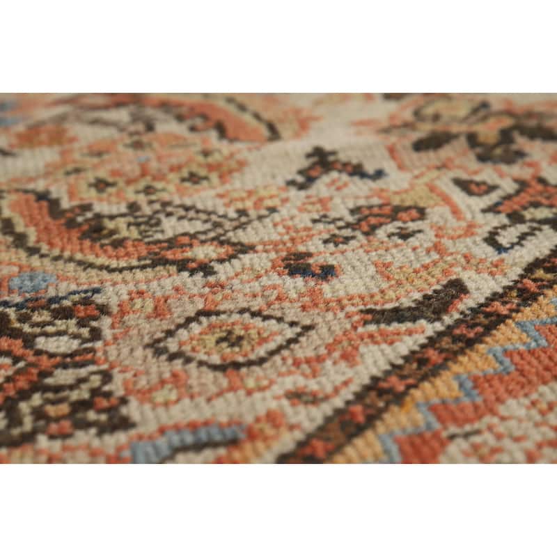 Hand Knotted Oriental 100% Wool Carpet Traditional Medallion Oranges & Rust Mahal Area Rug - 14' 5'' X 10' 11''
