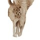 preview thumbnail 10 of 11, Rustic Polystone Carved Skull Cow Wall Decor - Brown or Bronze