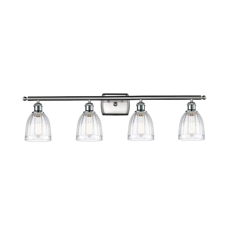 Innovations Lighting Brookfield 4 Light 36" Wide Bathroom Vanity Light - Brushed Satin Nickel / Clear