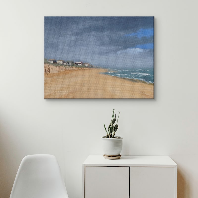 Beach Houses and Surf by Thomas Stotts Canvas Art Print