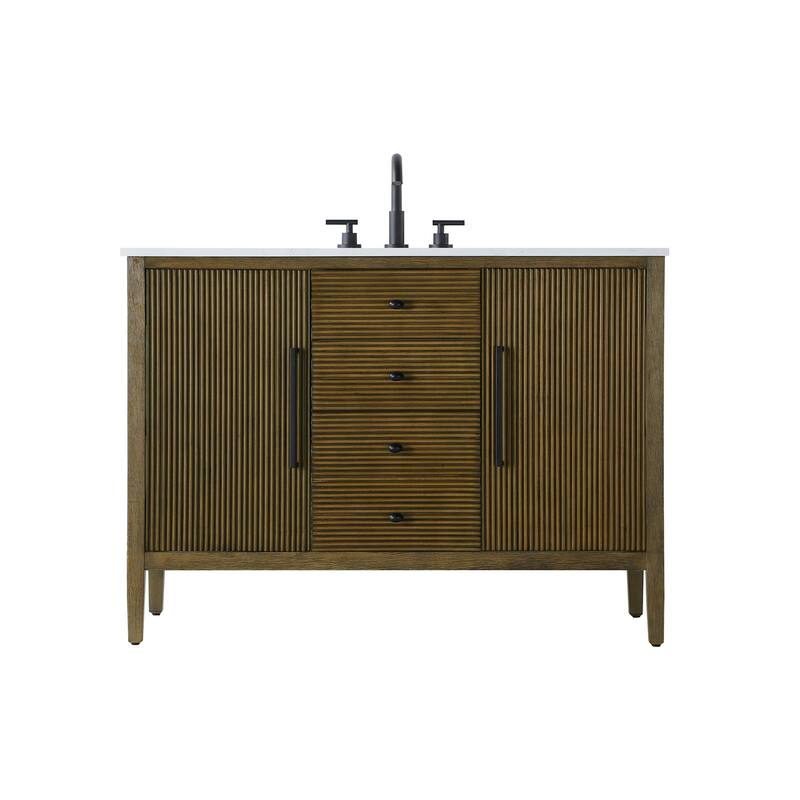 Elegant Lighting VF29648 Blakely 48" Free Standing Single Basin Vanity - Hazel Oak