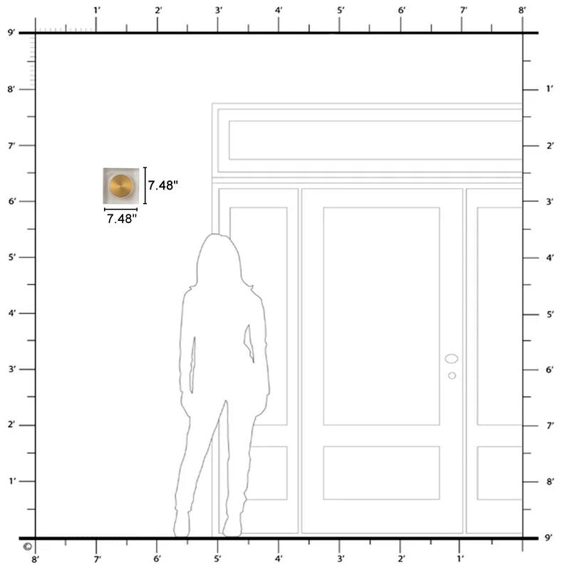 Square LED Wall Sconce Clear Textured Handblown Glass Shade Dimmable