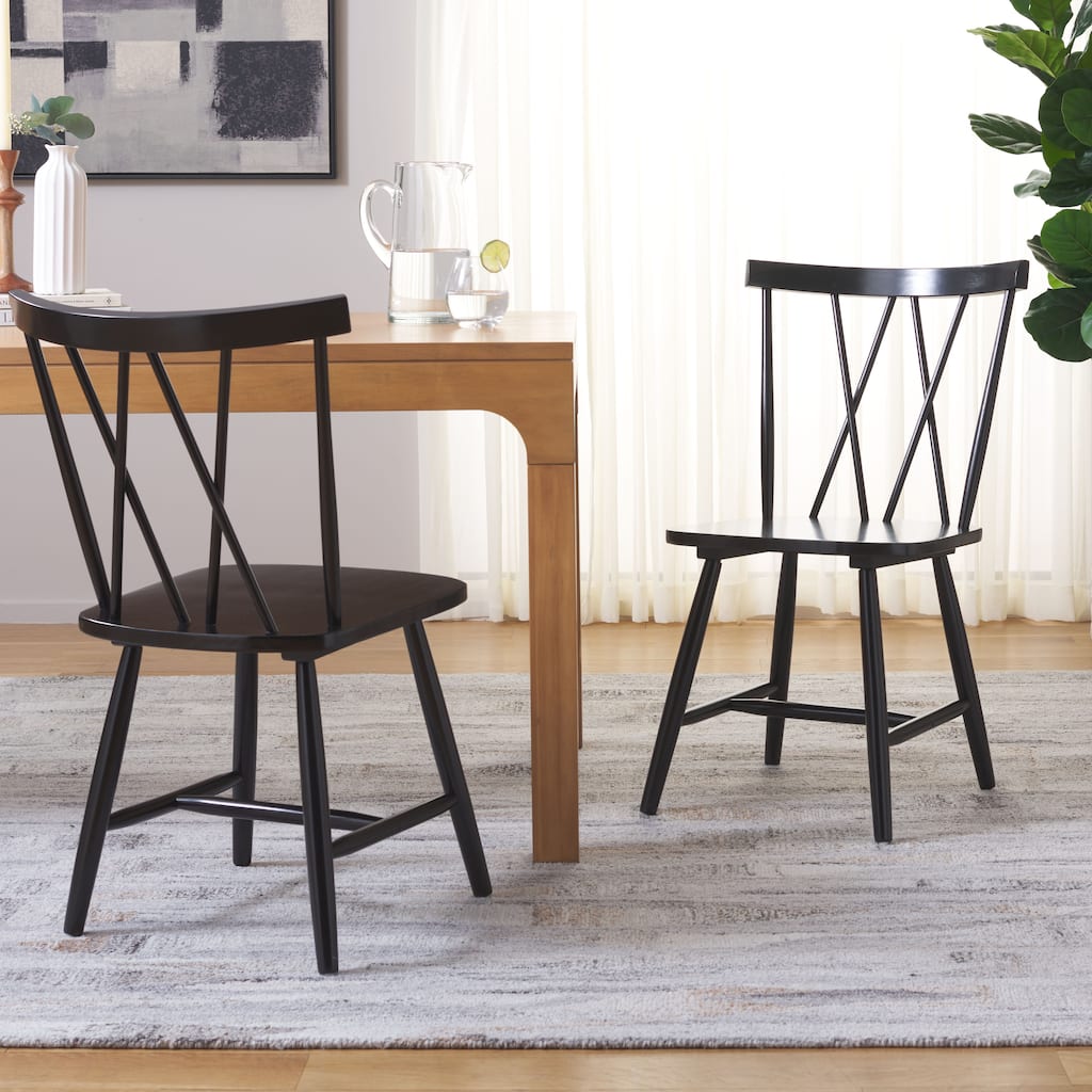 SAFAVIEH Home Tayten 18-inch Spindle Back Dining Chair [SET of 2] - 21Wx20Dx34H