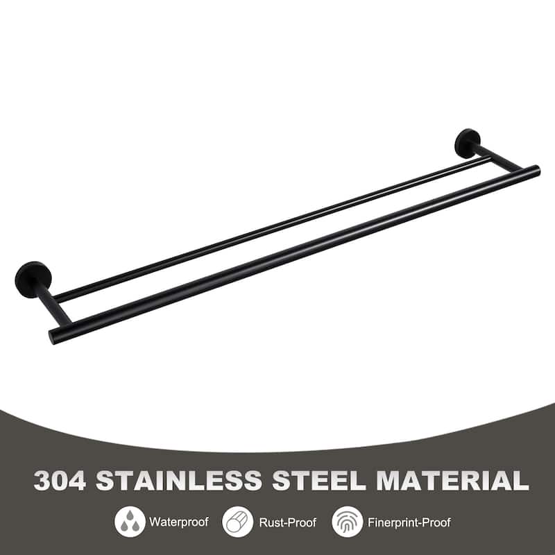 WOWOW Wall Mounted Stainless Steel Double Towel Bar