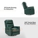preview thumbnail 52 of 111, Fiacro 30.31" Genuine Leather Wingback Swivel Rocker Recliner with Nailhead Trim