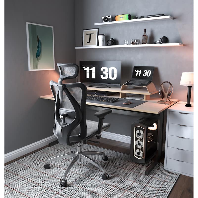 SIHOO Ergonomic Office Chair Mesh High Back Desk Chair Computer Chair,300lb, Black - 64*70*123