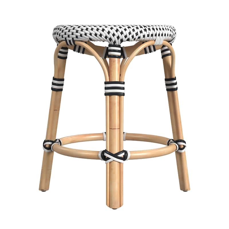 Tobias Rattan Round 18" Accent Stool