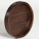 preview thumbnail 47 of 68, KINWELL Round Black Walnut Wood Serving Tray Ottoman Tray with Handles