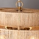 preview thumbnail 7 of 14, Lusteria 24" Gold 2-Tiered 6-Light Farmhouse Chandelier - Brown