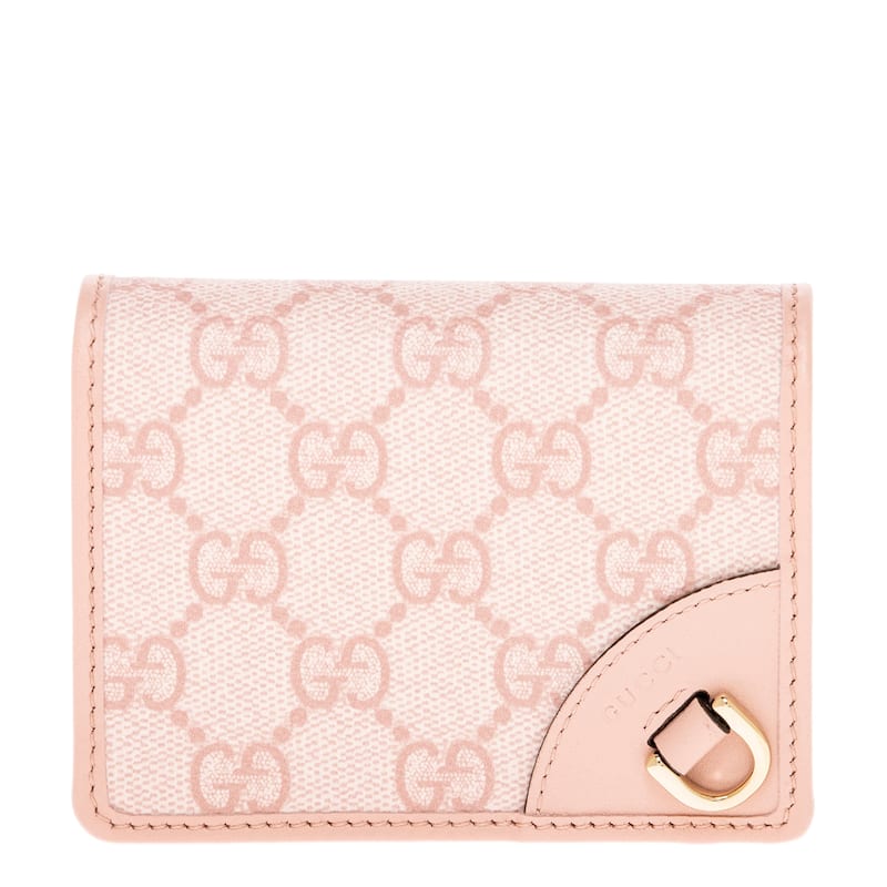 Gucci GG Emblem Small Wallet - Light Pink and Pink