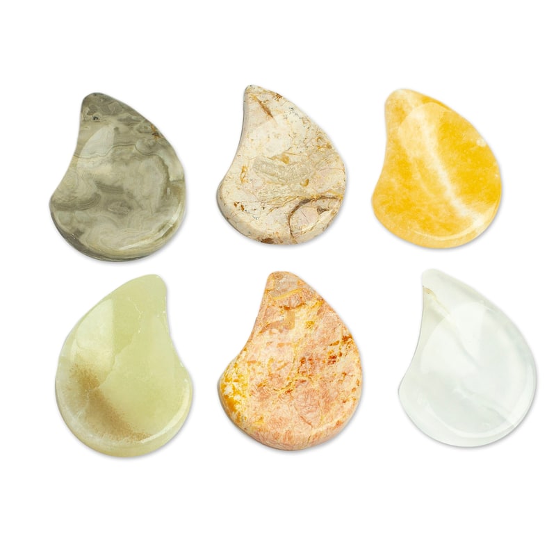 Novica Handmade Heavenly Connection Stress-Relieving Stones (Set Of 2)