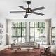 preview thumbnail 37 of 47, Airsurfer 52 in. Integrated LED Indoor Ceiling Fans with Light and Remote Control Included GoldBlack