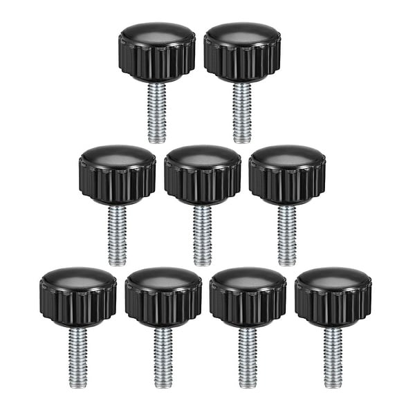 M4 x 14mm Male Thread Knurled Clamping Knobs Grip Thumb Screw on Type 9 Pcs