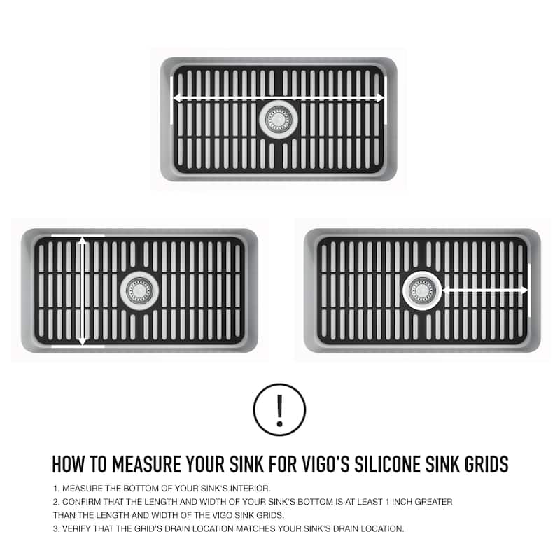 VIGO 25" L X 13" W Silicone Protective Bottom Grid for Kitchen Sink