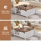 preview thumbnail 10 of 51, Coffee Table Lift Top Square Center Table Barn Door Adjustable Shelves