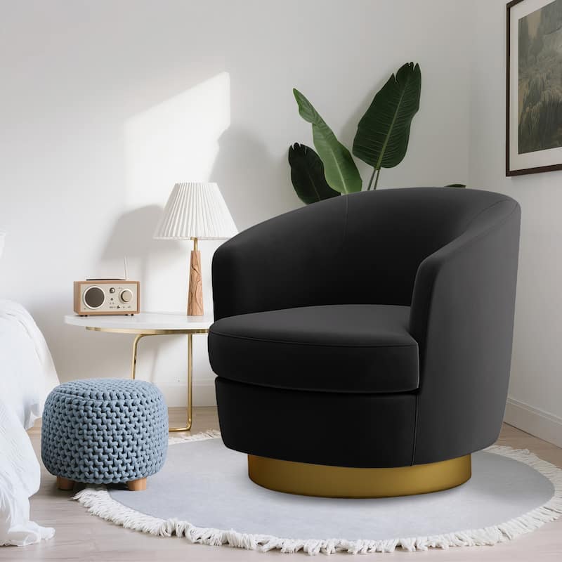 Set of 2 Velvet Swivel Club Chair Set, Soft & Comfotable - 2 Pieces