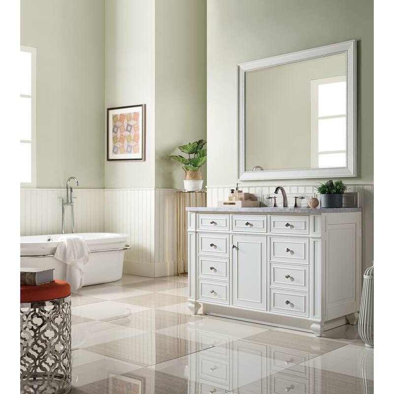James Martin Vanities Bristol 48" Single Vanity, Bright White