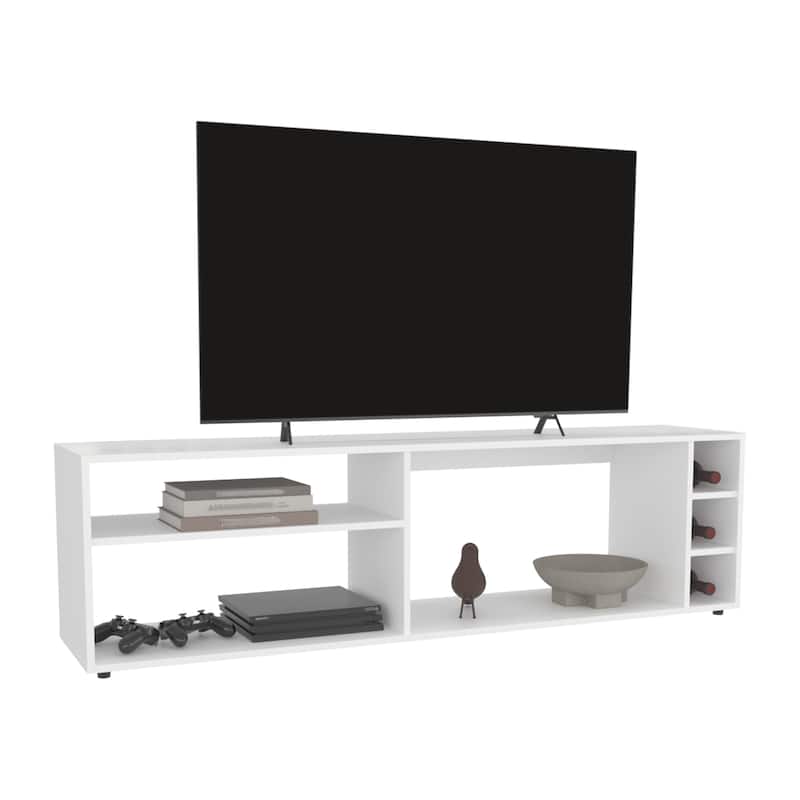 TV Stand for 60 Inch Screens with 6 Storage Shelves Modern Minimalist Design