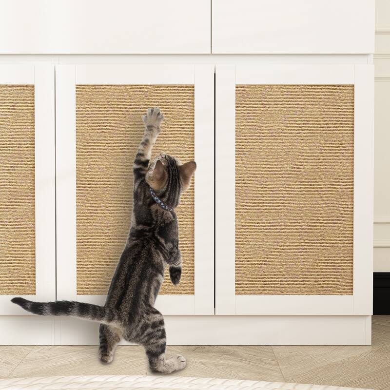 Pet Storage Cabinet Display Shelves 63" Wide Cat and Dog Organizer