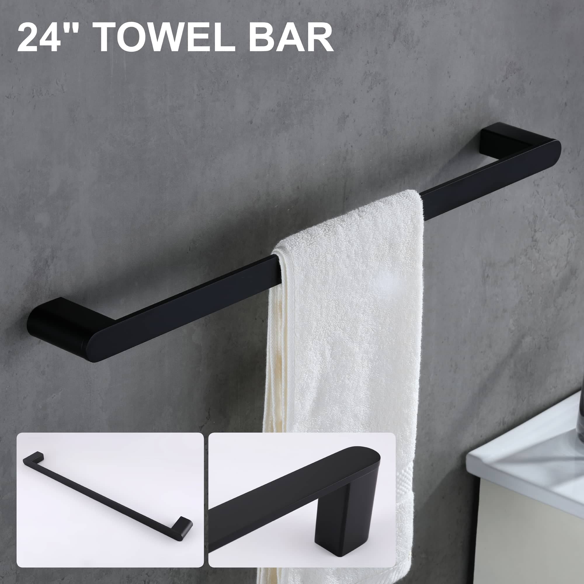 Stainless Steel Bathroom Accessories Set Robe Hooks Towel Ring Bar - Bed  Bath & Beyond - 31969923