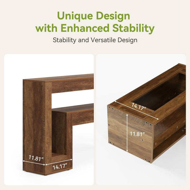 63"Console Table For Entryway,2-Tier Entryway Console Table