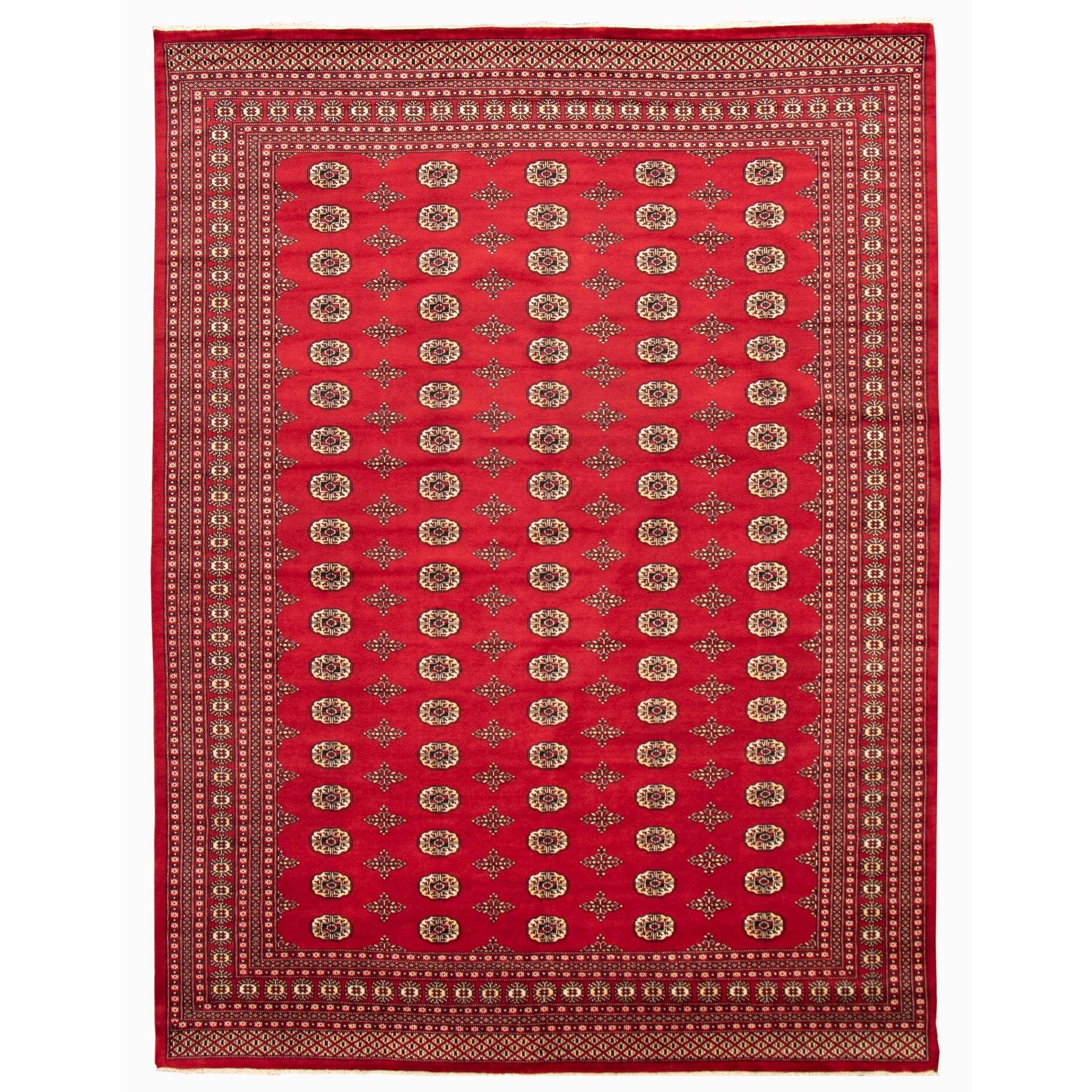 Traditional Hand-Knotted Modern Bokhara Area Rugs Red/Black Persian Ru –  Meharcarpet
