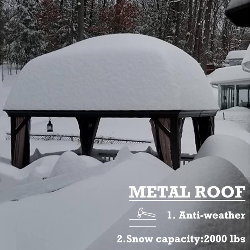 Kozyard Alexander 12x12-foot Hardtop Gazebo with a Mosquito Net