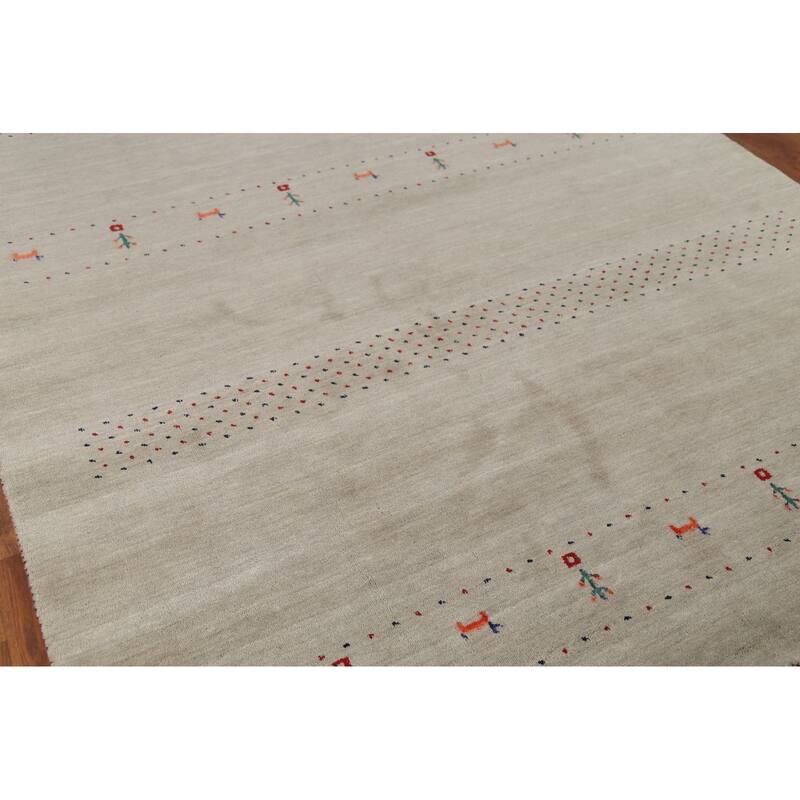 Tribal Gabbeh Oriental Area Rug Handmade Contemporary Wool Carpet - 6'7"x 9'10"