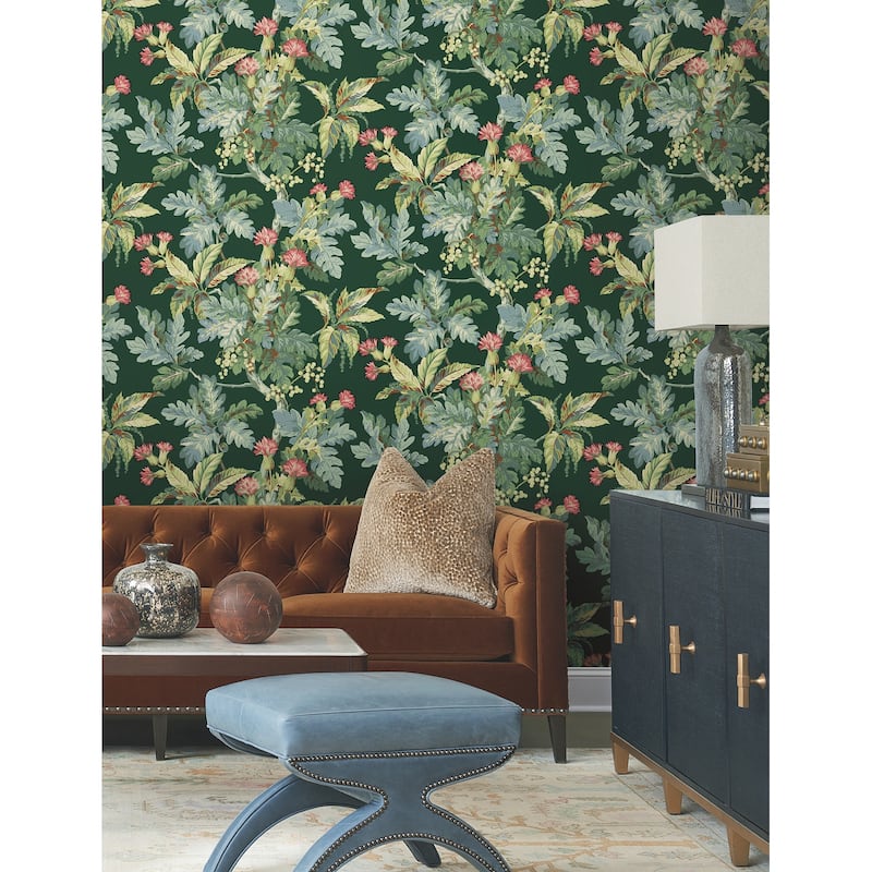 Ronald Redding Briarwood Green Wallpaper