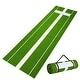 preview thumbnail 2 of 12, VEVOR Baseball Softball Hitting Batting Mat Indoor/Outdoor Softball Mat Portable Practice Mat with Tightening Rope, Green 10x3 feet