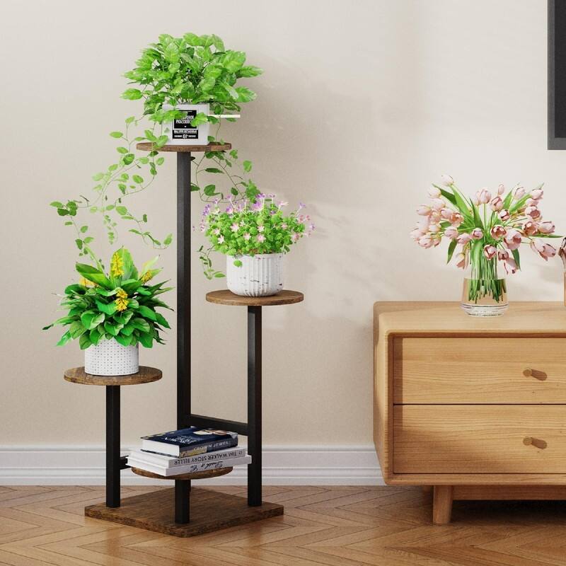 Plant Stand Indoor with Grow Light - 11 x 11 x 28.5 inches