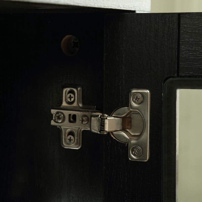 Black 58-inch Sliding Barn Door TV Console