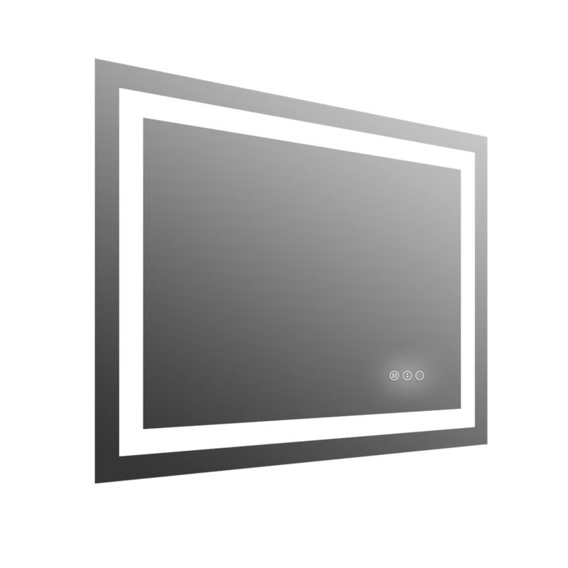 QuivaraView LED lights Frameless Wall Mounted Bathroom Vanity Mirror