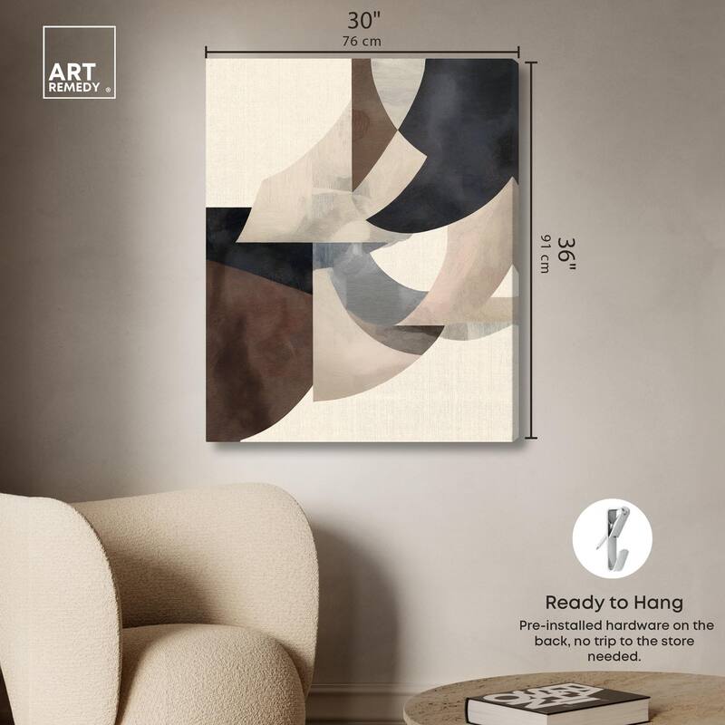 Planar Curves Canvas by Art Remedy, Gallery Wrapped