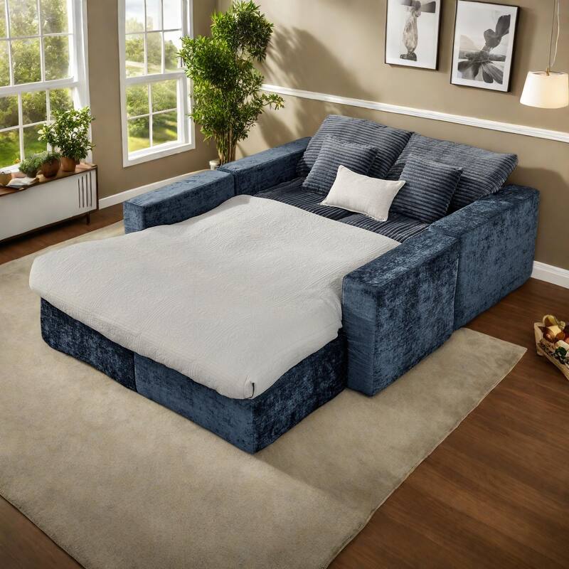 142" Modular U-Shaped Sectional Sofa, No Assembly Required, DIY Combination