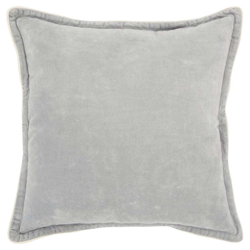 Connie Post Grey Solid Decorative Pillow