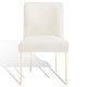 preview thumbnail 21 of 124, SAFAVIEH Couture Nolita Velvet Accent Chair - Mustard / Brass - 28"x23"x35.3" - 28" W x 23" D x 35" H