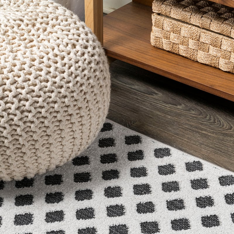 JONATHAN Y Citta High-Low Pile Mini-Diamond Trellis Indoor/Outdoor Area Rug